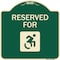 Signmission Designer Series-Reserved For With Accessible Symbol Heavy-Gauge Aluminum, 18" x 18", G-1818-9908 A-DES-G-1818-9908 - alternate 1